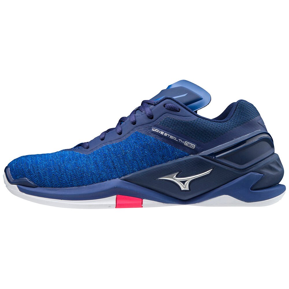 Mizuno Wave Stealth Neo - Bayan Hentbol Ayakkabısı - Mavi/Gümüş/Pembe Türkiye (FSEHBK-261)